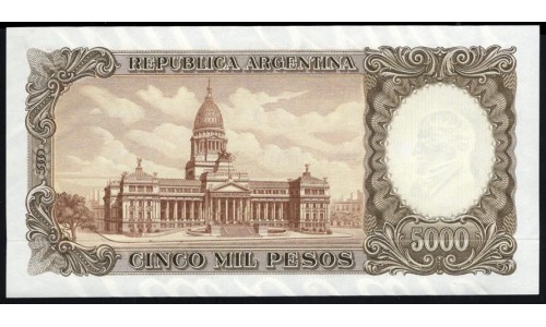 Аргентина 5000 песо (1962-1969) (ARGENTINA 5000 Pesos (1962-1969)) P 280(6): UNC