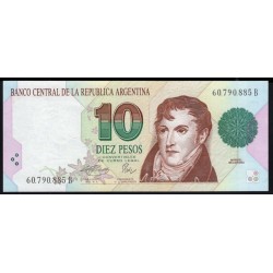 Аргентина 10 песо (1992-1997) 60.790.885 B (ARGENTINA 10 pesos (1992-1997)) P 342b(1) series B: UNC
