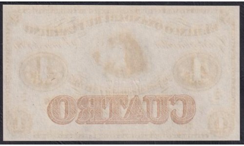 Аргентина 4 Риеля Боливианос 01.12.1867 ( S1781  ARGENTINA - Banco Oxandaburu y Garbino 4 Reales Bolivianos, Banco Oxandaburu y Garbino  01.12.1867) PS 1781: UNC