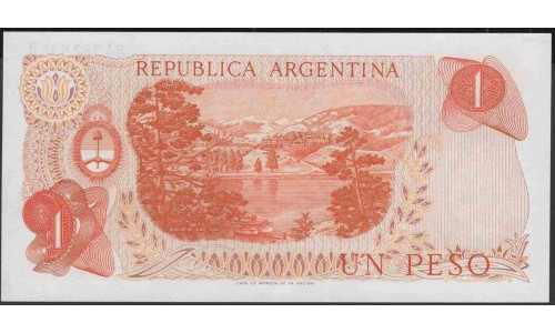 Аргентина 1 песо (1970-1973) (ARGENTINA 1 peso (1970-1973)) P 287(4) : UNC