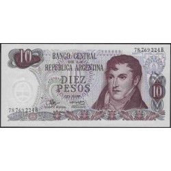 Аргентина 10 песо (1971-1973) (ARGENTINA 10 pesos (1971-1973)) P 289(6): UNC