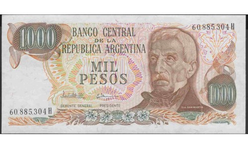 Аргентина 1000 песо (1976-1983) (ARGENTINA 1000 pesos (1976-1983)) P 304d(1) series H : UNC