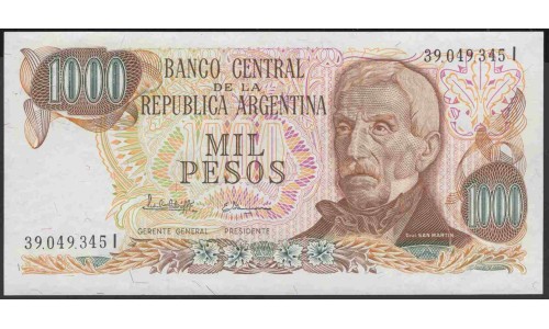Аргентина 1000 песо (1976-1983) (ARGENTINA 1000 pesos (1976-1983)) P 304d(1) series I : UNC