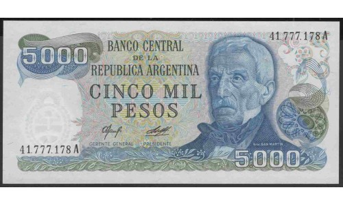 Аргентина 5000 песо (1977-1983) (ARGENTINA 5000 pesos (1977-1983)) P 305a(1) : UNC