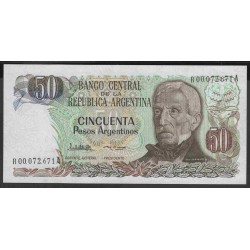 Аргентина 50 песо (1983-1985) Замещёнка (ARGENTINA 50 pesos (1983-1985) Replacement) P 314r : UNC