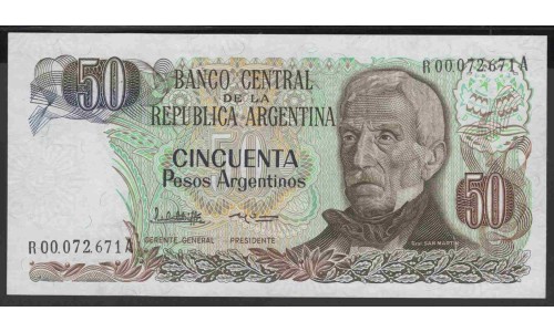 Аргентина 50 песо (1983-1985) Замещёнка (ARGENTINA 50 pesos (1983-1985) Replacement) P 314r : UNC