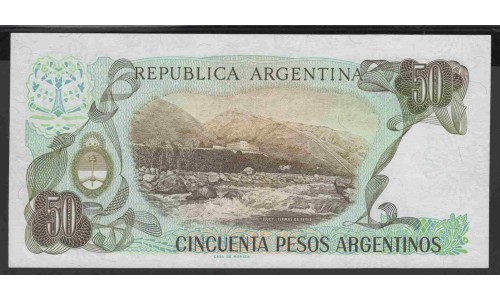 Аргентина 50 песо (1983-1985) Замещёнка (ARGENTINA 50 pesos (1983-1985) Replacement) P 314r : UNC