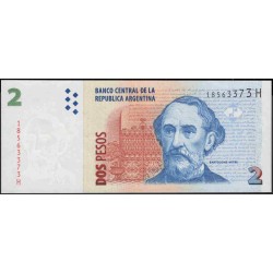 Аргентина 2 песо (2002) (ARGENTINA 2 peso (2002)) P 352(4) series H : UNC
