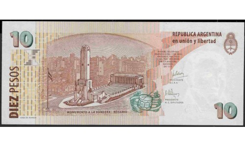 Аргентина 10 песо (2003) (ARGENTINA 10 peso (2003)) P 354a(3) : UNC