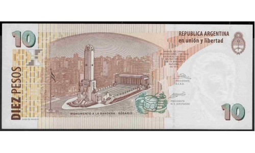 Аргентина 10 песо (2003) (ARGENTINA 10 peso (2003)) P 354a(1) : UNC
