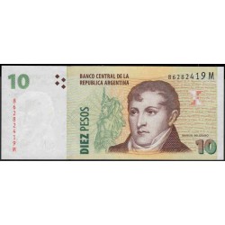 Аргентина 10 песо (2003) (ARGENTINA 10 peso (2003)) P 354a(5) series M : UNC