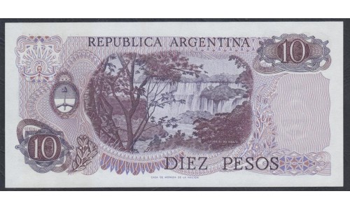 Аргентина 10 песо (1973-1976) (ARGENTINA 10 pesos (1973-1976)) P 295(4) : UNC