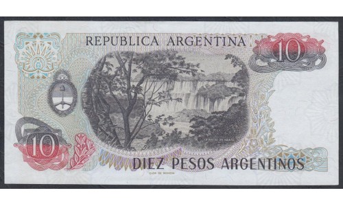 Аргентина 10 песо (1983-1984) (ARGENTINA 10 pesos (1983-1984)) P 313a(2) series B : UNC-