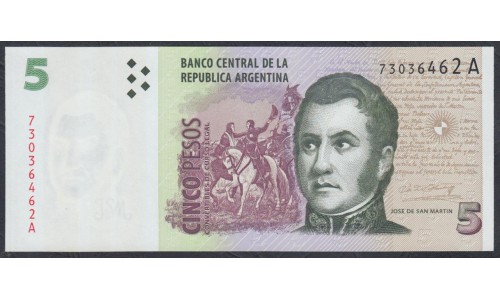 Аргентина 5 песо (1998-2003) (ARGENTINA 5 peso (1998-2003)) P 347(1) : UNC