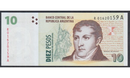 Аргентина 10 песо (1998-2003) замещение (ARGENTINA 10 peso (1998-2003) replacement) P 348(2) : UNC