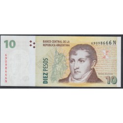 Аргентина 10 песо (2003) (ARGENTINA 10 peso (2003)) P 354a(6) series N : UNC