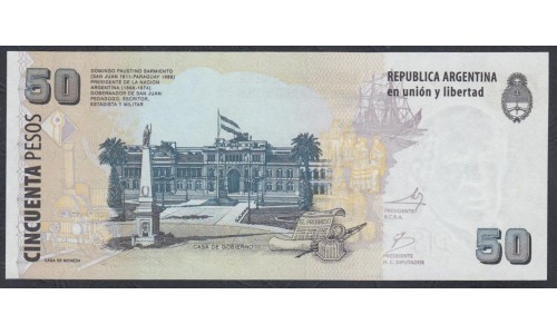 Аргентина 50 песо (2003-2015) (ARGENTINA 50 pesos (2003-2015)) P 356(5) series E : UNC