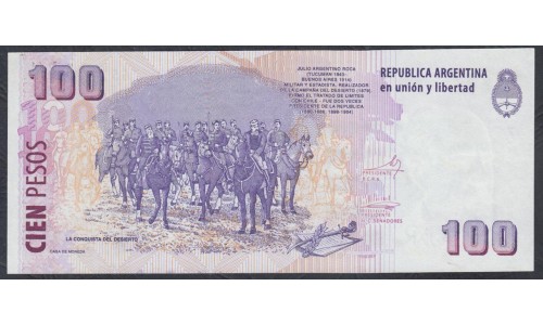 Аргентина 100 песо (2003) (ARGENTINA 100 peso (2003)) P 357a(4) series M : UNC