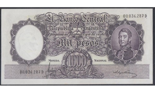 Аргентина 1000 песо (1966-1969) (ARGENTINA 1000 pesos (1966-1969)) P 279(2) : UNC