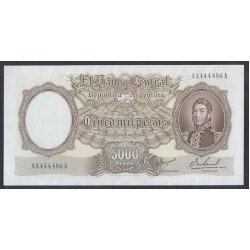 Аргентина 5000 песо (1962-1969) (ARGENTINA 5000 Pesos (1962-1969)) P 280(6): UNC