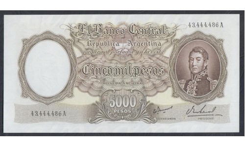 Аргентина 5000 песо (1962-1969) (ARGENTINA 5000 Pesos (1962-1969)) P 280(6): UNC