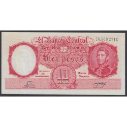 Аргентина 10 песо (1942-1954) (ARGENTINA 10 peso (1942-1954)) P 265b(4): UNC