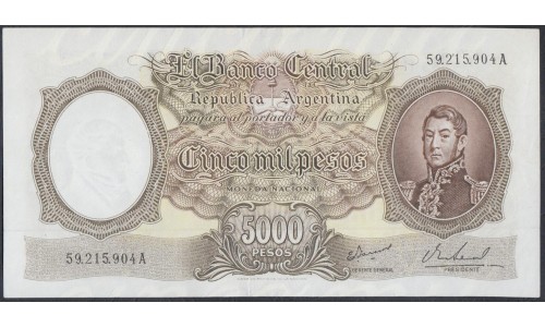 Аргентина 5000 песо (1962-1969) (ARGENTINA 5000 Pesos (1962-1969)) P 280(6): aUNC