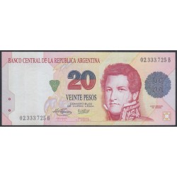 Аргентина 20 песо (1992-1997), серия B (ARGENTINA 20 pesos (1992-1997) series B) P 343b(1) : aUNC