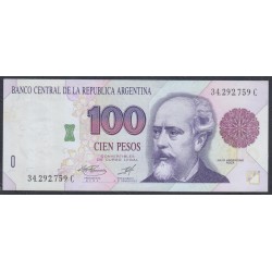 Аргентина 100 песо (1992-1997), серия С (ARGENTINA 100 peso (1992-1997) series C) P 345c : UNC