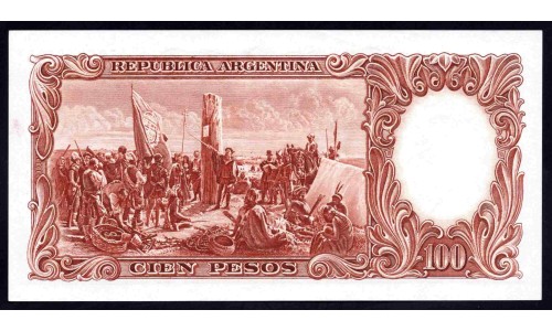 Аргентина 100 песо (1957-1967) (ARGENTINA 100 pesos (1957-1967)) P 272(7) : UNC