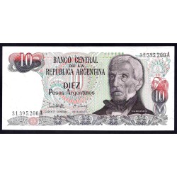 Аргентина 10 песо (1983-1984) (ARGENTINA 10 pesos (1983-1984)) P 313a(1) : UNC-