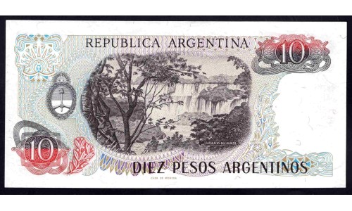 Аргентина 10 песо (1983-1984) (ARGENTINA 10 pesos (1983-1984)) P 313a(1) : UNC-