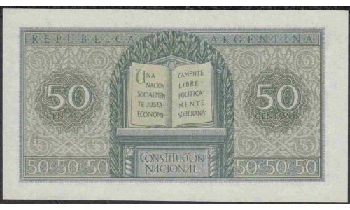 Аргентина 50 центаво ND (1951 - 56 г.) (ARGENTINA 50 centavos ND (1951 - 56 g.)) P261(2):Unc