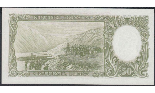 Аргентина 50 песо (1955-1968) (ARGENTINA 50 pesos (1955-1968)) P 271(13) : UNC