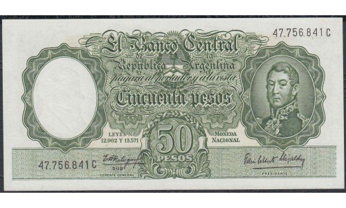Аргентина 50 песо (1955-1968) (ARGENTINA 50 pesos (1955-1968)) P 271(09) : UNC