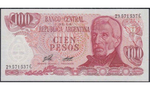 Аргентина 100 песо (1976-1978) (ARGENTINA 100 pesos (1976-1978)) P 302b(1) : UNC