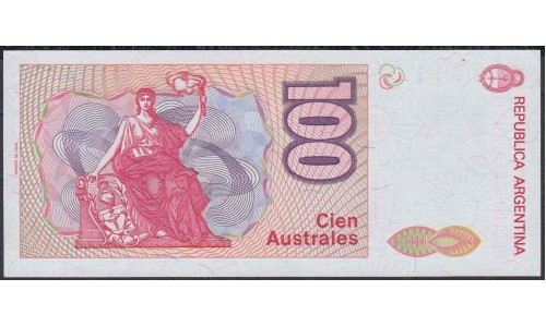 Аргентина 100 аустралей (1985-1990) (ARGENTINA 100 australes (1985-1990)) P 327b(3) : UNC