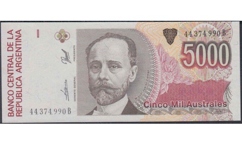 Аргентина 5000 аустралей (1989-1991) (ARGENTINA 5000 australes (1989-1991)) P 330(4) : UNC