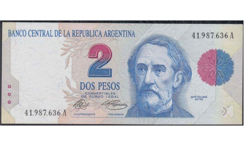 Аргентина 2 песо (1992) (ARGENTINA 2 peso (1992)) P 340a : UNC-
