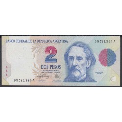 Аргентина 2 песо (1992-1997) (ARGENTINA 2 peso (1992-1997)) P 340b(1) series A : UNC-
