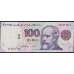 Аргентина 100 песо (1992-1997) серия B (ARGENTINA 100 peso (1992-1997) series B) P 345b: UNC