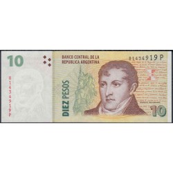 Аргентина 10 песо (2003) (ARGENTINA 10 peso (2003)) P 354b : UNC