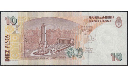 Аргентина 10 песо (2003) (ARGENTINA 10 peso (2003)) P 354b : UNC