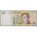 Аргентина 10 песо (2003) Замещение (ARGENTINA 10 peso (2003) Replacement) P 354 : UNC