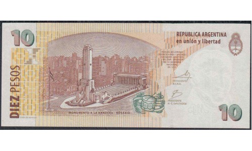 Аргентина 10 песо (2003) Замещение (ARGENTINA 10 peso (2003) Replacement) P 354 : UNC