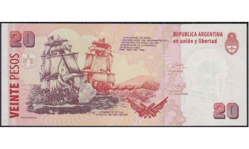 Аргентина 20 песо (2003) (ARGENTINA 20 pesos (2003)) P 355a(3) : UNC