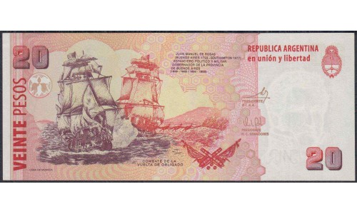 Аргентина 20 песо (2003) (ARGENTINA 20 pesos (2003)) P 355b : UNC