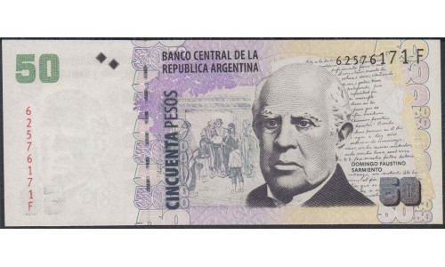 Аргентина 50 песо (2003-2015) (ARGENTINA 50 pesos (2003-2015)) P 356(5) series F : UNC