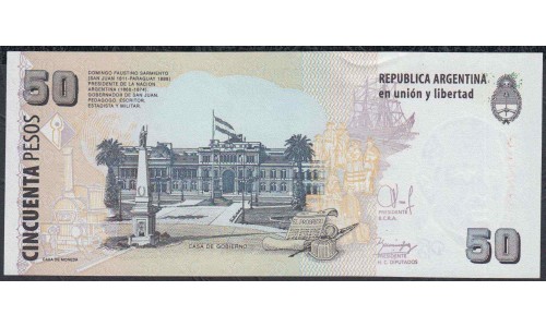 Аргентина 50 песо (2003-2015) (ARGENTINA 50 pesos (2003-2015)) P 356(7) series I : UNC