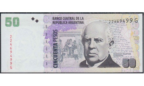 Аргентина 50 песо (2003-2015) (ARGENTINA 50 pesos (2003-2015)) P 356(6) series G : UNC